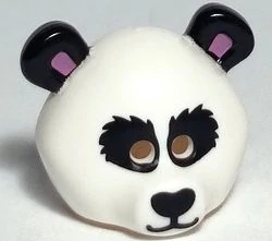 LEGO 15506pb06 - Maska pandy, Minifigure, Headgear Mask Bear Rounded with Panda