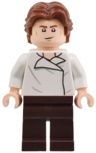 LEGO sw1371 Han Solo - White Shirt with Wrinkles