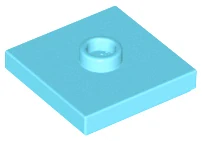 LEGO 87580 - Medium Azure Plate, Modified 2 x 2