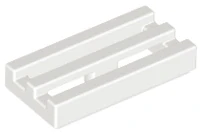 LEGO 2412b - White Tile, Modified 1 x 2 Grille