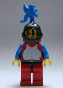 LEGO cas280a Breastplate - Red with Blue Arms