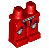 LEGO 970c00pb0213 Červené nohy s potiskem