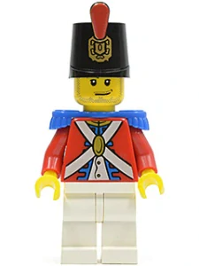 LEGO pi104 Imperial Soldier II - Shako Hat Printed, Smirk and Stubble Beard