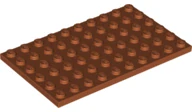 LEGO 3033 - Dark Orange Plate 6 x 10