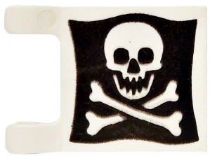 LEGO 2335p30 Flag 2 x 2 Square with Rounded Skull and Crossbones