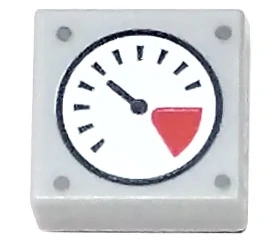 LEGO 3070pb180 Tile 1 x 1 - Tachometr