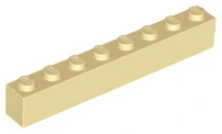 LEGO 3008 - KOSTKA 1X8 BÉŽOVÁ