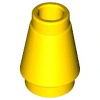 LEGO 4589b - Yellow Cone 1 x 1