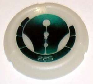 LEGO 32171pb075 Throwing Disk with Bionicle Kanoka 225 Ga-Metru Pattern