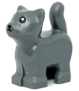 LEGO 80686pb01 - Dark Bluish Gray Cat, Baby Kitten