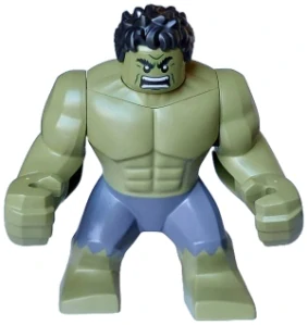 LEGO sh0967 Hulk - Giant, Dark Bluish Gray Pants, Raging
