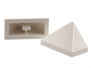 LEGO 3048c - White Slope 45 2 x 1 Triple with Inside Bar