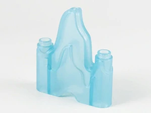 LEGO 70818 - Satin Trans-Light Blue Wave Rounded 1 x 4 