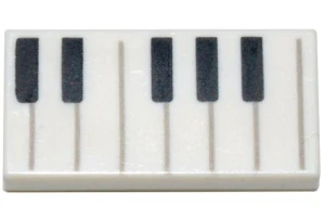 LEGO 3069pb0761 - Klávesy, Tile 1 x 2