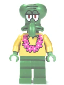 LEGO bob035 Squidward - Pink Lei