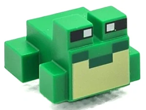 LEGO 3128pb03 Minecraft Frog with Black and White Eyes, Green Mouth