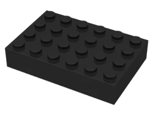 LEGO 2356 Černý Brick 4 x 6