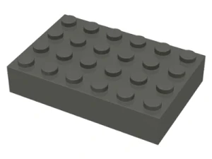 LEGO 2356 Šedá Brick 4 x 6