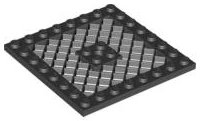 LEGO 4151b Černá Plate, Modified 8 x 8