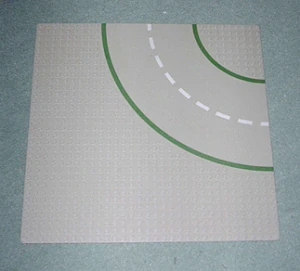 LEGO 609p01 Baseplate, Road 32 x 32 9-Stud Curve with Road Pattern