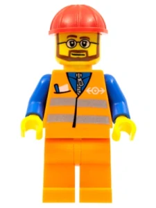 LEGO trn224 Orange Vest with Safety Stripes