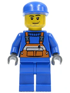 LEGO cty0042 - DělníkOveralls with Safety Stripe Orange