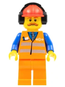 LEGO trn240 Orange Vest with Safety Stripes