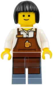 LEGO twn270a Barista without Gray Shading at Sides