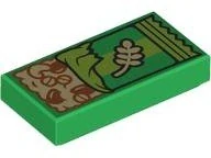 LEGO 3069pb1264 - Potisk lístek, Tile 1 x 2