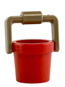 LEGO kbelík do ruky červeno-béžový