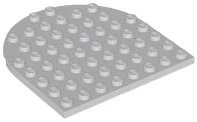 LEGO 41948 - PODLOŽKA, Šedá Plate, Round 8 x 8 Rounded End