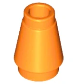 LEGO 4589b - Orange Cone 1 x 1 with Top Groove