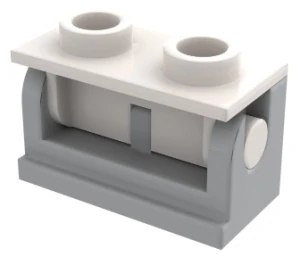 LEGO 3937c14 -  Brick 1 x 2 with White Top Plate