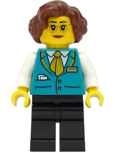 LEGO cty1472 Conductress - Dark Turquoise Vest