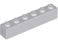 LEGO 3009 - Light Bluish Gray Brick 1 x 6