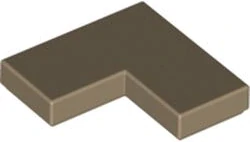 LEGO 14719 - Tm. béžová Tile 2 x 2 Corner