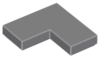 LEGO 14719 - Tm. šedá Tile 2 x 2 Corner