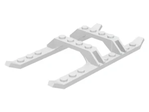 LEGO 30248 Bílá Helicopter Sled Rails 12 x 6