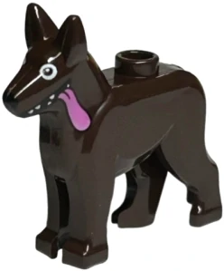 LEGO 92586pb08 - Černý pes, Dog, Alsatian