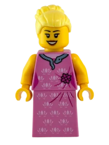 LEGO Blond dáma v růžových šatech