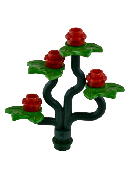 LEGO rozkvetlý červený keř