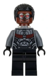 LEGO sh0503 Falcon - Dark Bluish Gray and Black Suit, Plain Legs