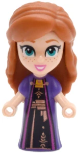 LEGO dp228 Anna - Micro Doll, Dark Purple Dress