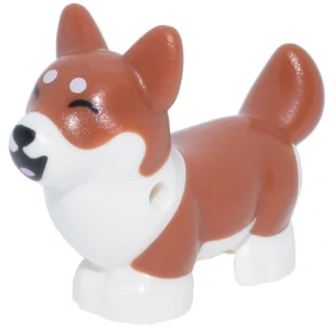 LEGO 109845pb03 Dog, Corgi - zavřené oči