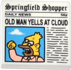 LEGO 3068pb0843 Tile 2 x 2 with Newspaper 'Springfield Shopper'