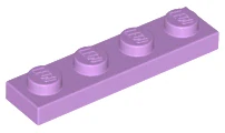 LEGO 3710 - Medium Lavender Plate 1 x 4