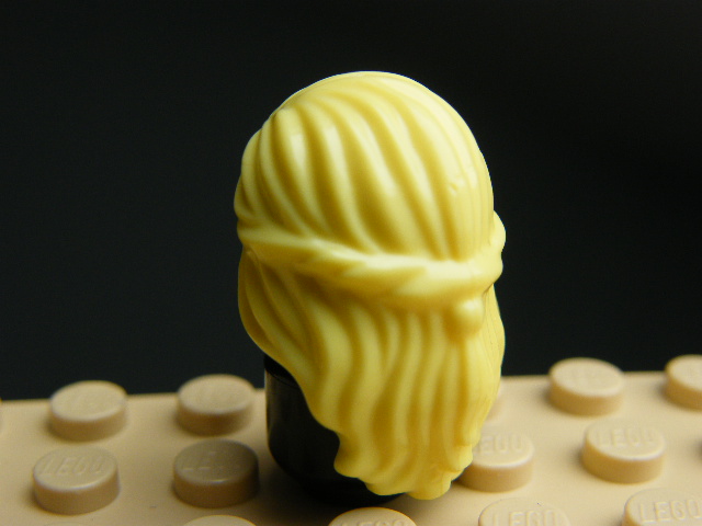 LEGO 59363 Bright Light Yellow Minifigure, Hair Female Mid-Length with Braid around Sides