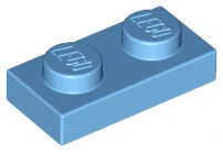 LEGO 3023 Světle modrá Plate 1 x 2