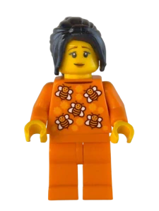 LEGO dívka oranžová se včelou