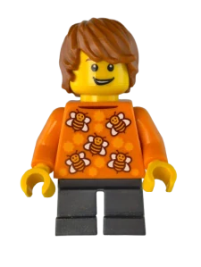 LEGO chlapec oranžový se včelou